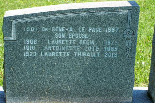 Photo du monument du Dr. René A. Lepage