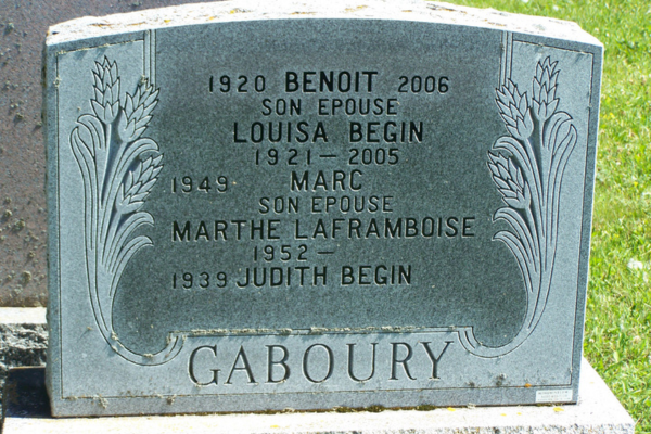 Photo du monument de Benoit Gaboury